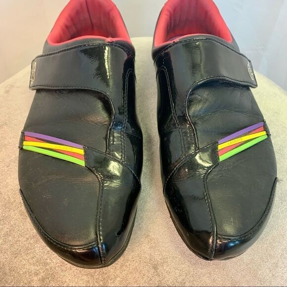 Lacoste Hook-and-loop fastener Sneakers black casual look Sz 9 - Picture 3 of 6